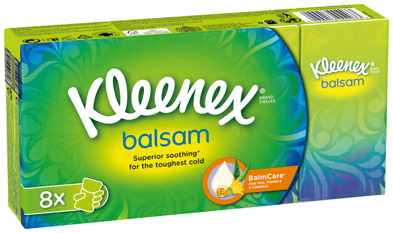 Kleenex Balsam 8pk  lommetørklæder