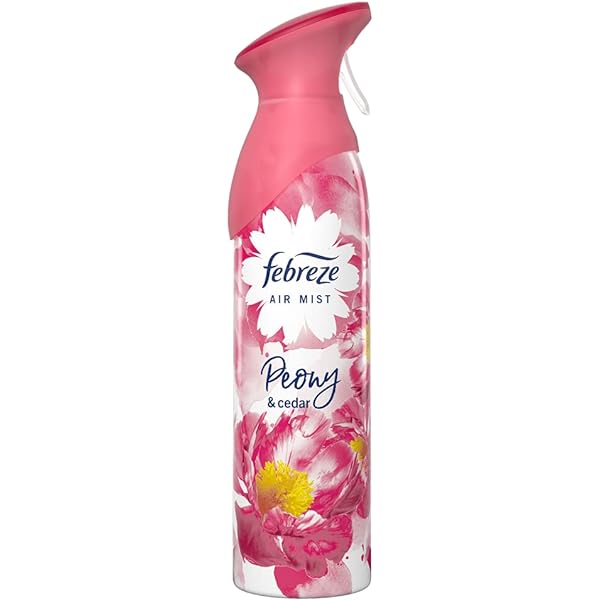 Febreze Peony og Cedar Luftfrisker Spray 2 i 1 forfrisker & bekæmper lugt