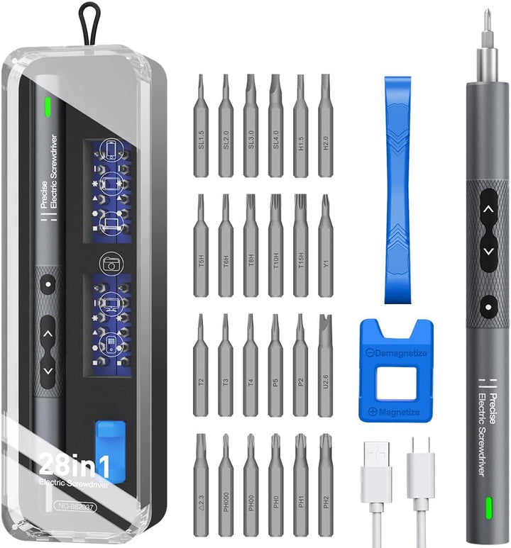 Elektrisk PræcisionSkruetrækker Sæt 28-I-1