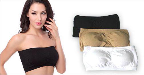 Comfort Bra (Medium) 3 komfortable BH-toppe i farverne beige, sort og hvid