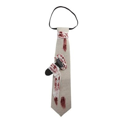 Gråt slips med kniv, H 48cm, B 11cm, D 1,5cm ⎮ 5713582081804 ⎮ DG_008309