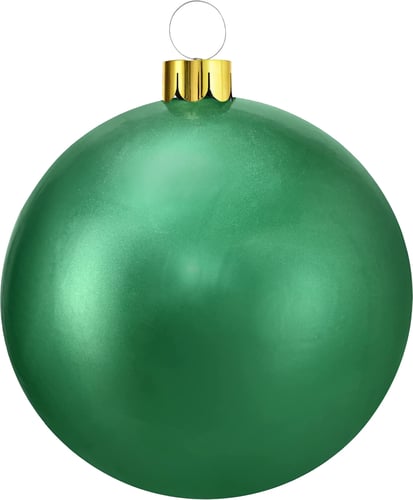 Oppustelig julekugle i grøn 45 cm