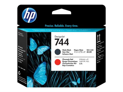 HP 744 F9J88A Mat Schwarz / Rot Druckkopf ⎮ 725184104510 ⎮ RZ_001104