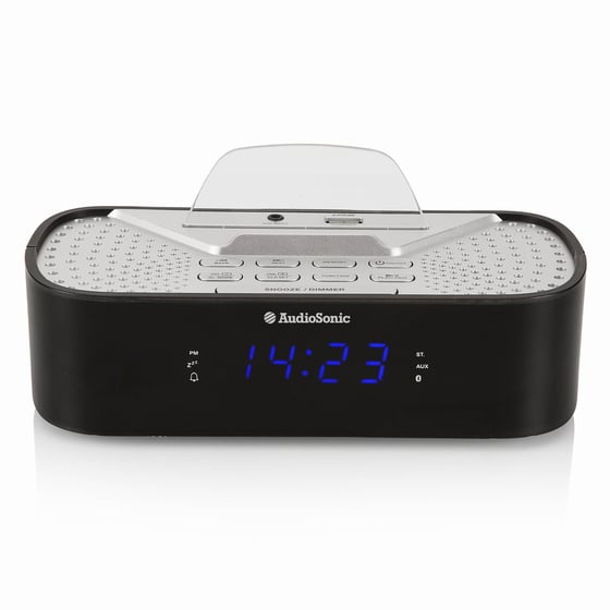 Audiosonic Cl-1463 Radio Ur Digital Sort, Sølv ⎮ 8713016002006 ⎮ GP_006446