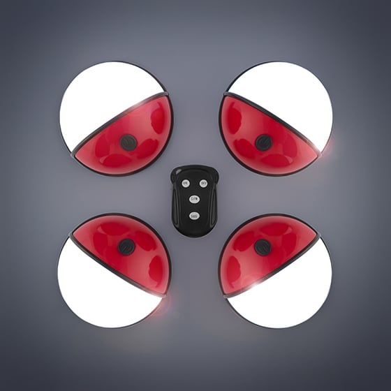 Bærbar LED-lommelygte med fjernbetjening (pakke med 4)  ⎮ 4899888112082 ⎮ BB_V0100235