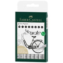 Faber-castell - Ecco Pigment Fineliner, 8 stk, Sort (166008) ⎮ 4005401660088 ⎮ CS_1153313