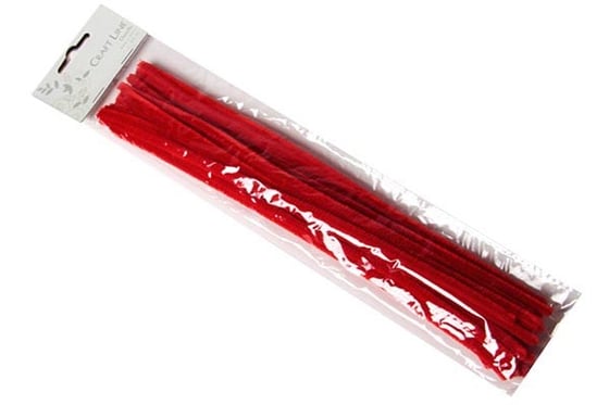 Chenille 6mm 30cm 25stk rød ⎮ 5700137361412 ⎮ VE_736141