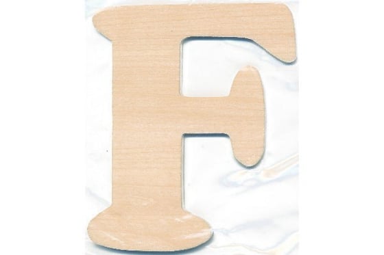 Træbogstav F 10cm x 4mm ⎮ 5700137542064 ⎮ VE_754206