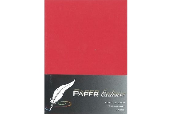 Kort A6 240g rød tekstureret 10stk. ⎮ 5700130140083 ⎮ VE_014008