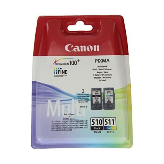 Originale blækpatroner (pakke med 2) Canon PG-510/CL511 Tricolour Sort ⎮ 8714574577647 ⎮ BB_S0204718