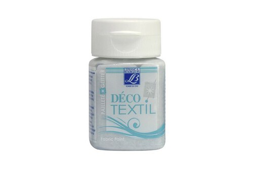 Lb Hobby Deco Tekstilfarve 50 Ml Glitter Sølv 4003 ⎮ 3013642115138 ⎮ VE_836055