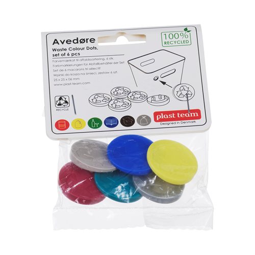 Avedøre - Farvebrikker til affaldsspand, Sæt med 6 stk.  ⎮ 5707672725365 ⎮ PT_000498