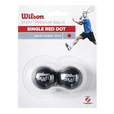 WILSON Staff Medium Single Red Dot Black 2 Balls ⎮ 887768224905 ⎮ TR_019876 