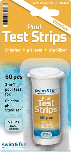 Swim&Fun Pool Test Strips pH/Klor 50 stk.