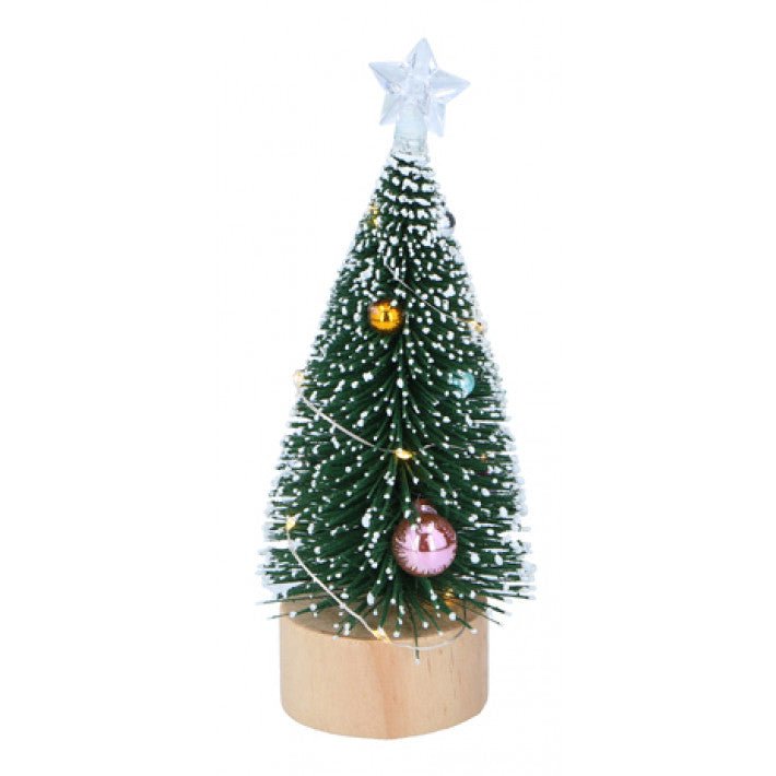 Christmas Gifts - 22cm juletræ på træfod med 10 led lys