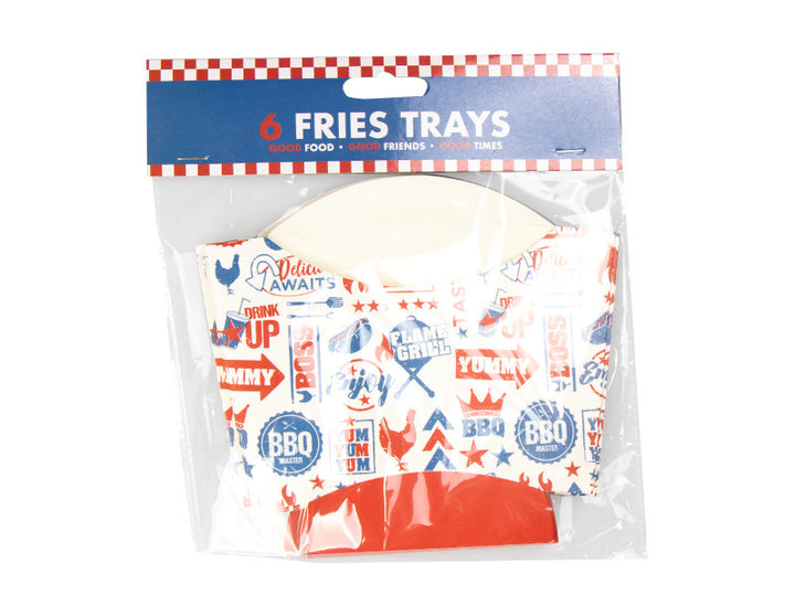 BBQ Pommes Frites Pap Bæger 6stk - Dollarstore.dk