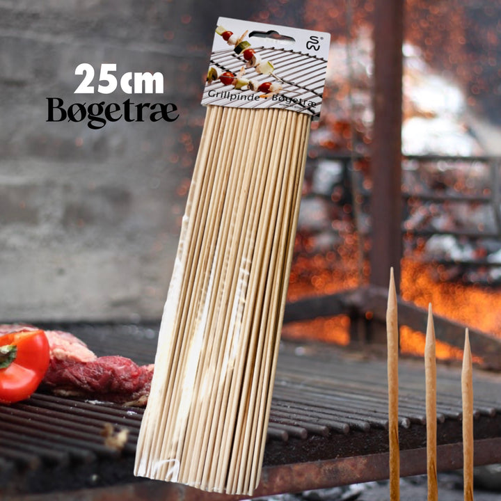 DS - Bøgetræ Grillspyd 40stk - 25cm
