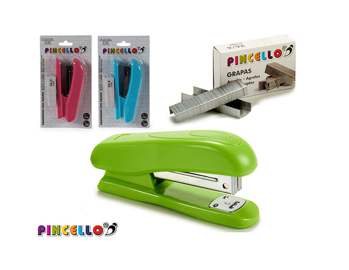Stapler + refill 3 colo mix