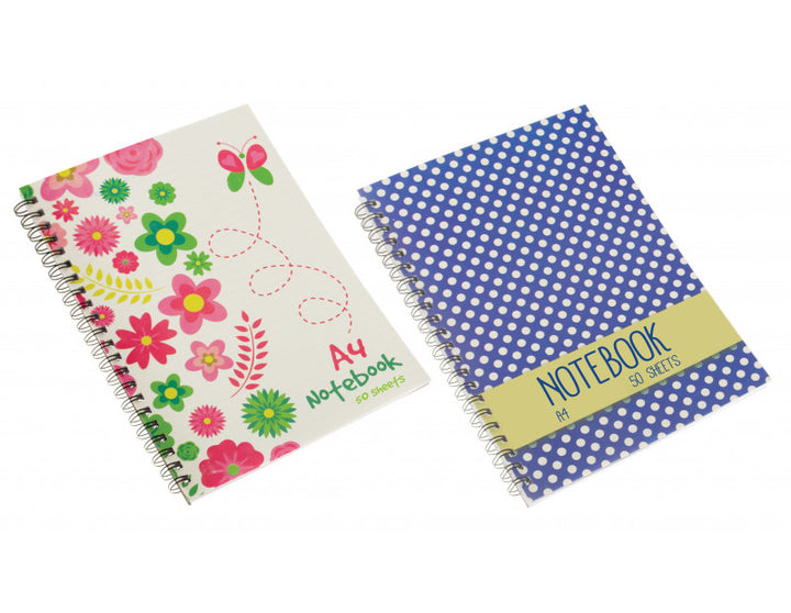 A4 Poly Notebook 50 Blad / 100 Sider - Dollarstore.dk