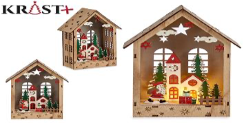 Krist - 3D Julemands Hus Med Lys
