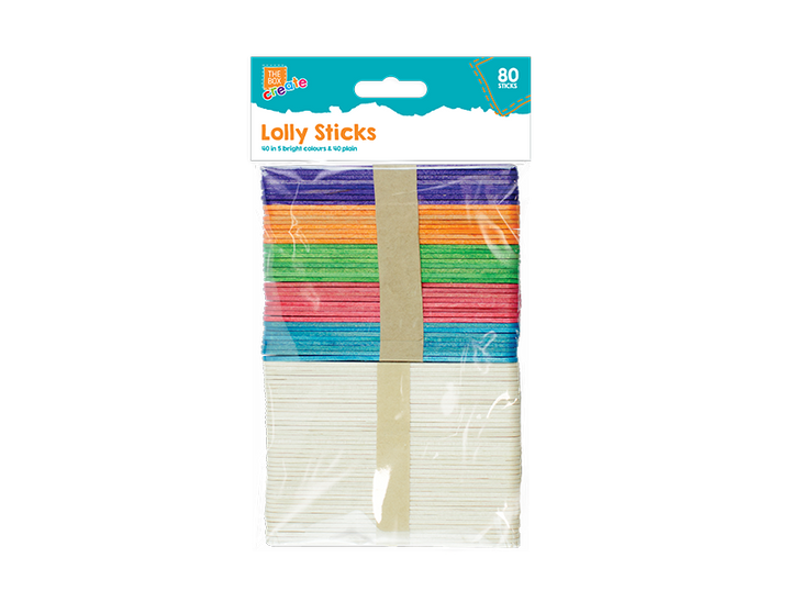 Træ Lolly Pinde - 80 Stk - Dollarstore.dk