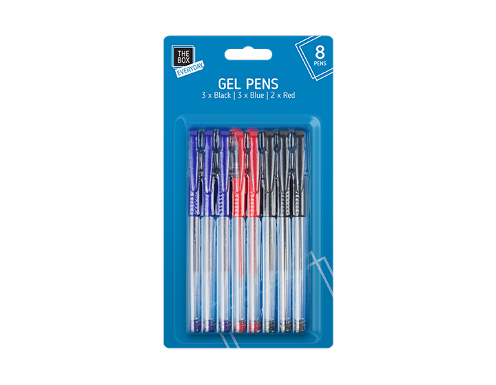 Gelpenner - 8 Pakke - Dollarstore.dk