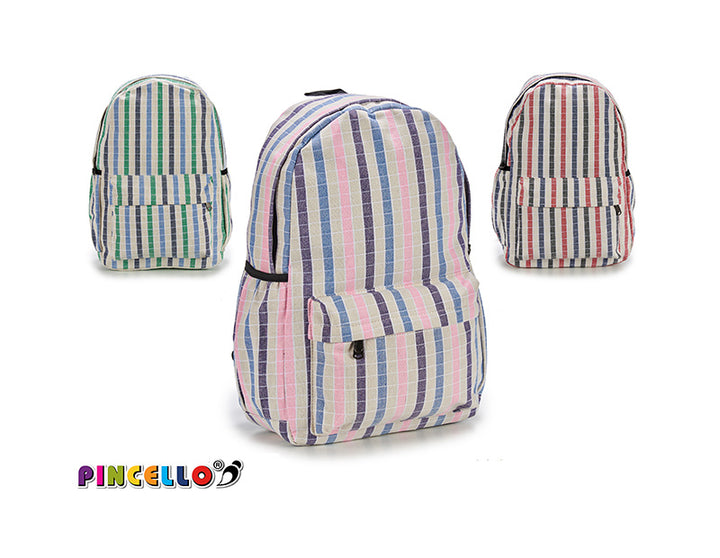 School bag vertical stripes mix 3