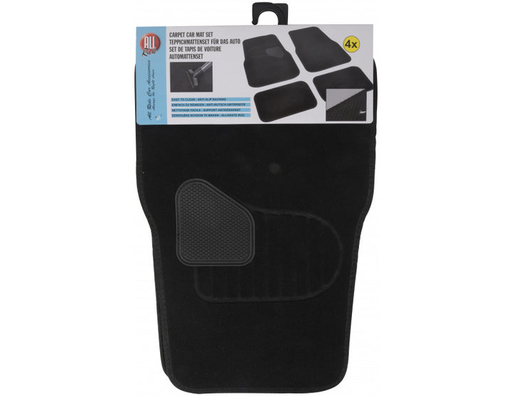 Car Mat Set 4pcs Black - Dollarstore.dk