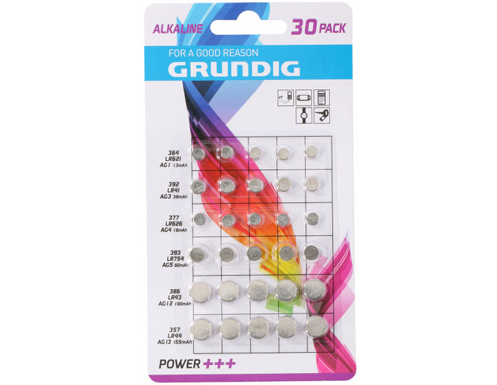Grundig - 30 Ass. Batterier - Dollarstore.dk