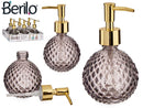 Berilo - Gold edition Sæbedispenser i hærdet glas 8,5 x 8,5 x 15 cm 200ml