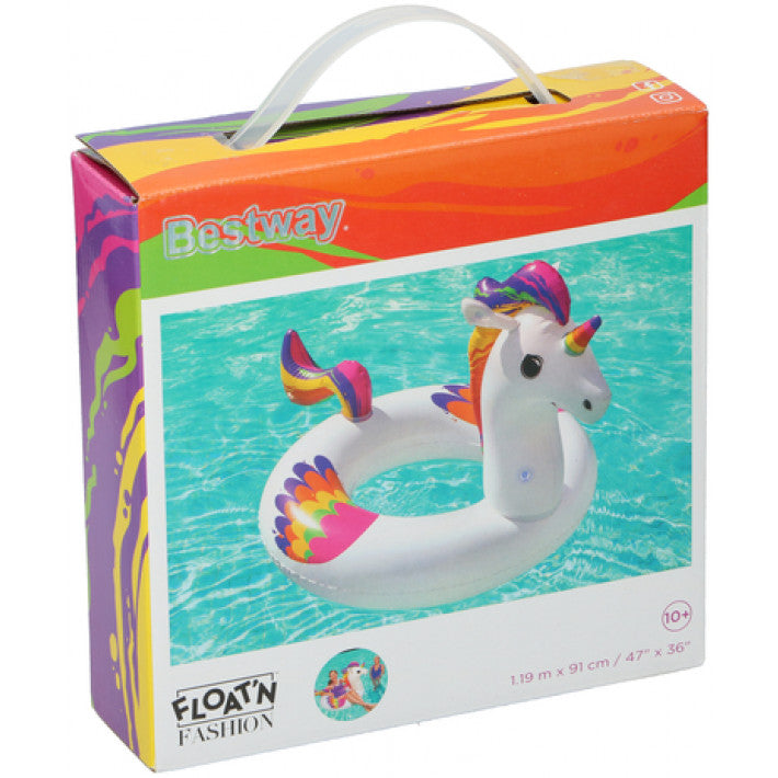 Bestway - Badering 119x91cm - Vinyl Med Sikkerhedsventil Unicorn