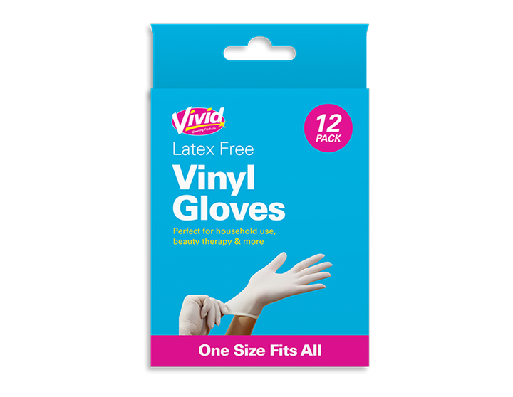 Vivid - Vinyl Handsker 12stk Universal Størrelse