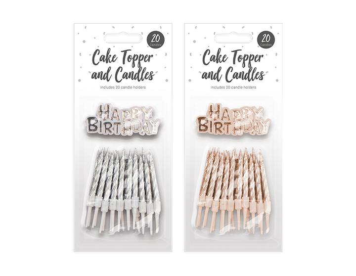 Pop party faves - Kagelys med holder og skilt