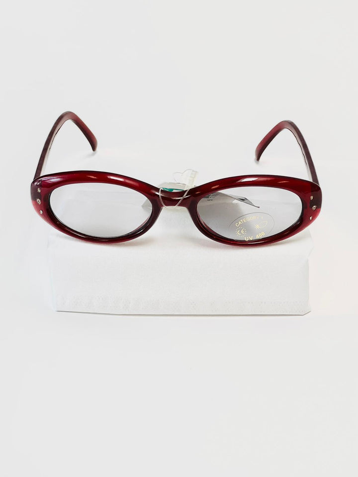 Børne solbriller UV - Rød med diamentperler