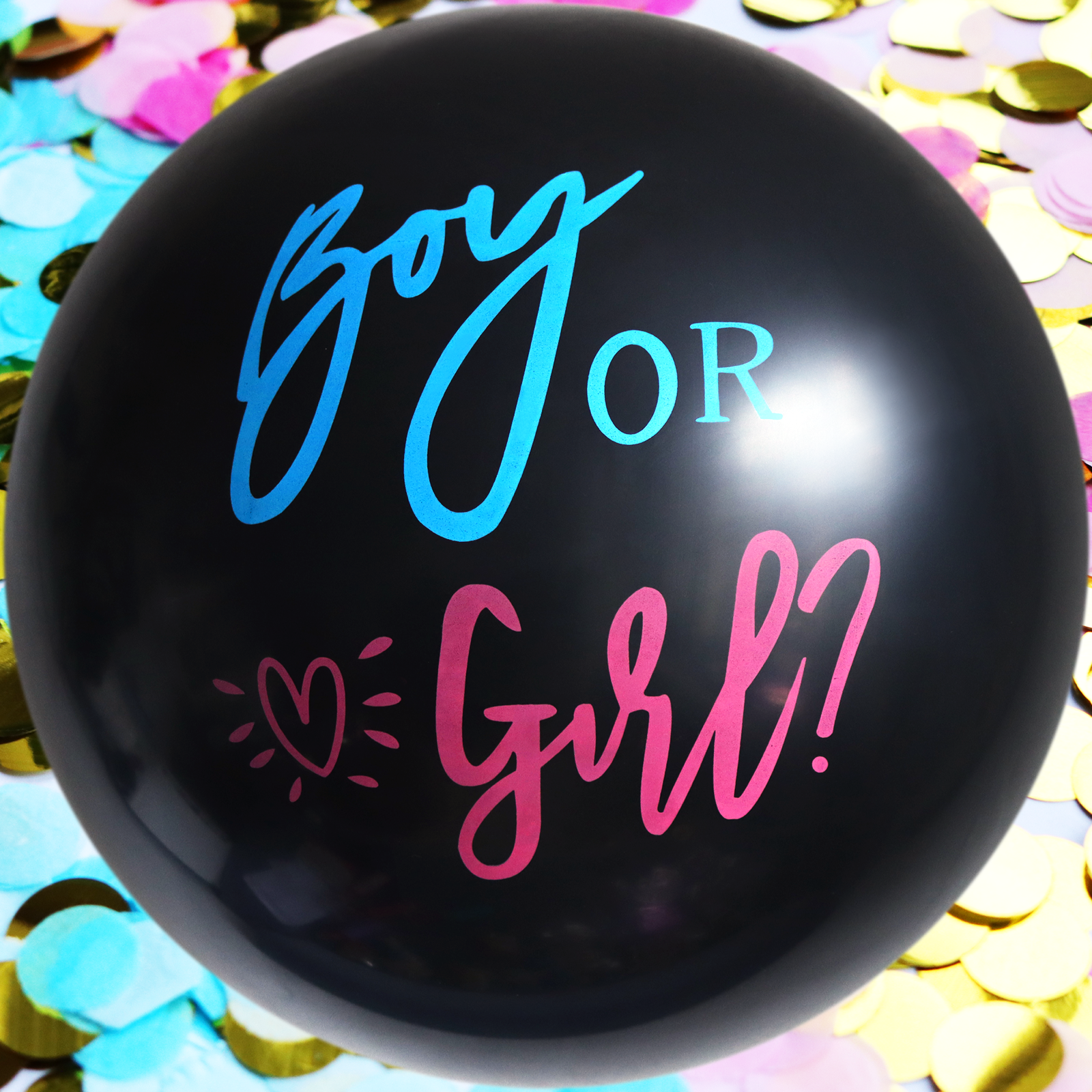 ColorParty - 90cm Boy or Girl overraskelse ballon (byg selv sæt)