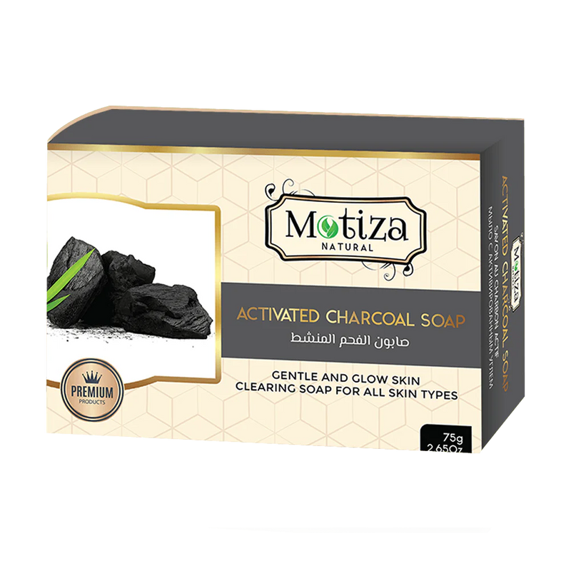 Motiza Naturlig bloksæbe Charcoal soap 75g