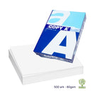 Printerpapir A4 - 500 ark 80 gsm - Brand: Copy A