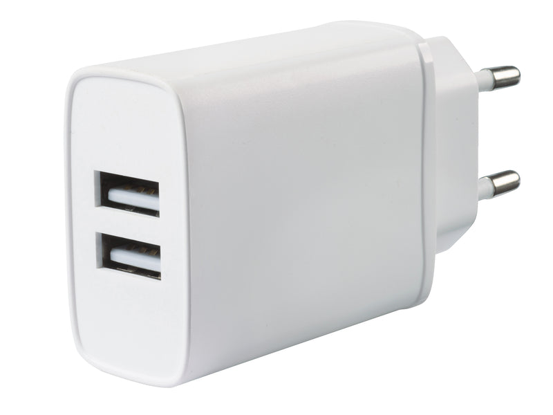 Vivanco opladerstik til 2 stk. USB-A med Smart IC, 17W