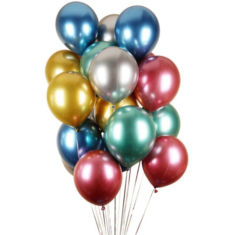 Partytime - 50 metalliske balloner 10" - 25cm blandet farver