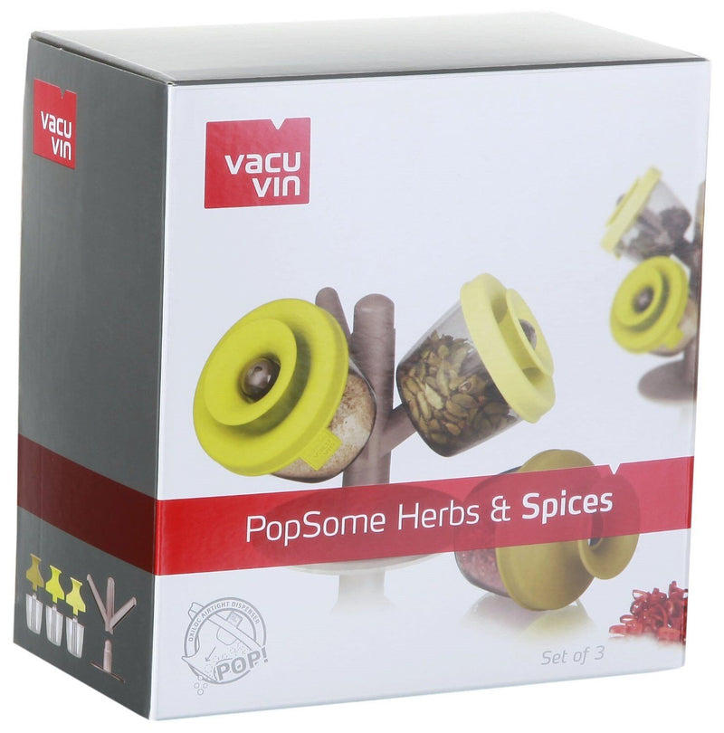 Vacuvin - Urter og krydderier Opbevarings sæt med holder grønt