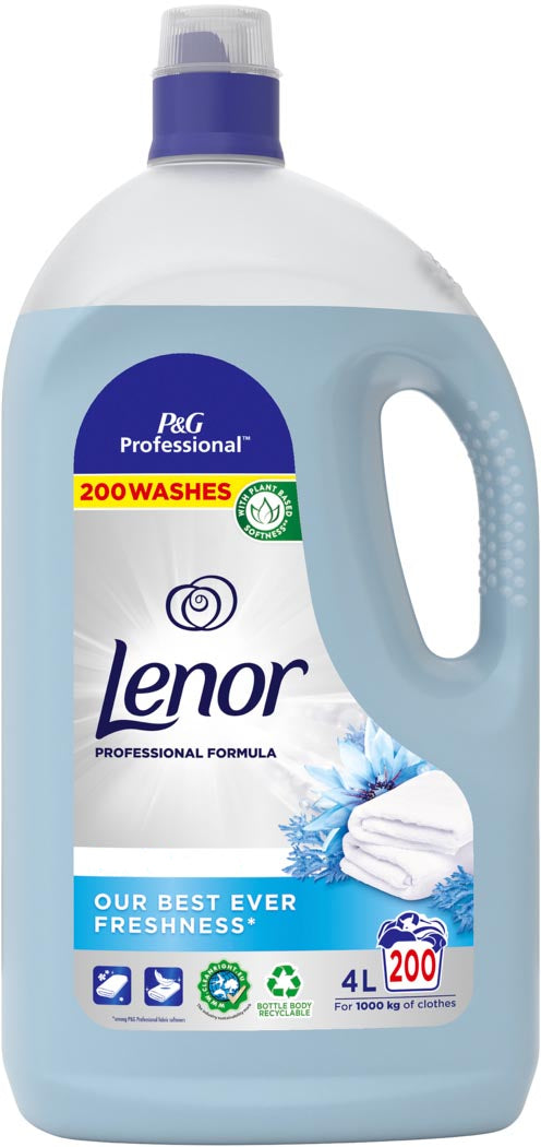 Professional 4L Vaskemiddel fra Lenor, April Fresh (under 1 kr pr vask)