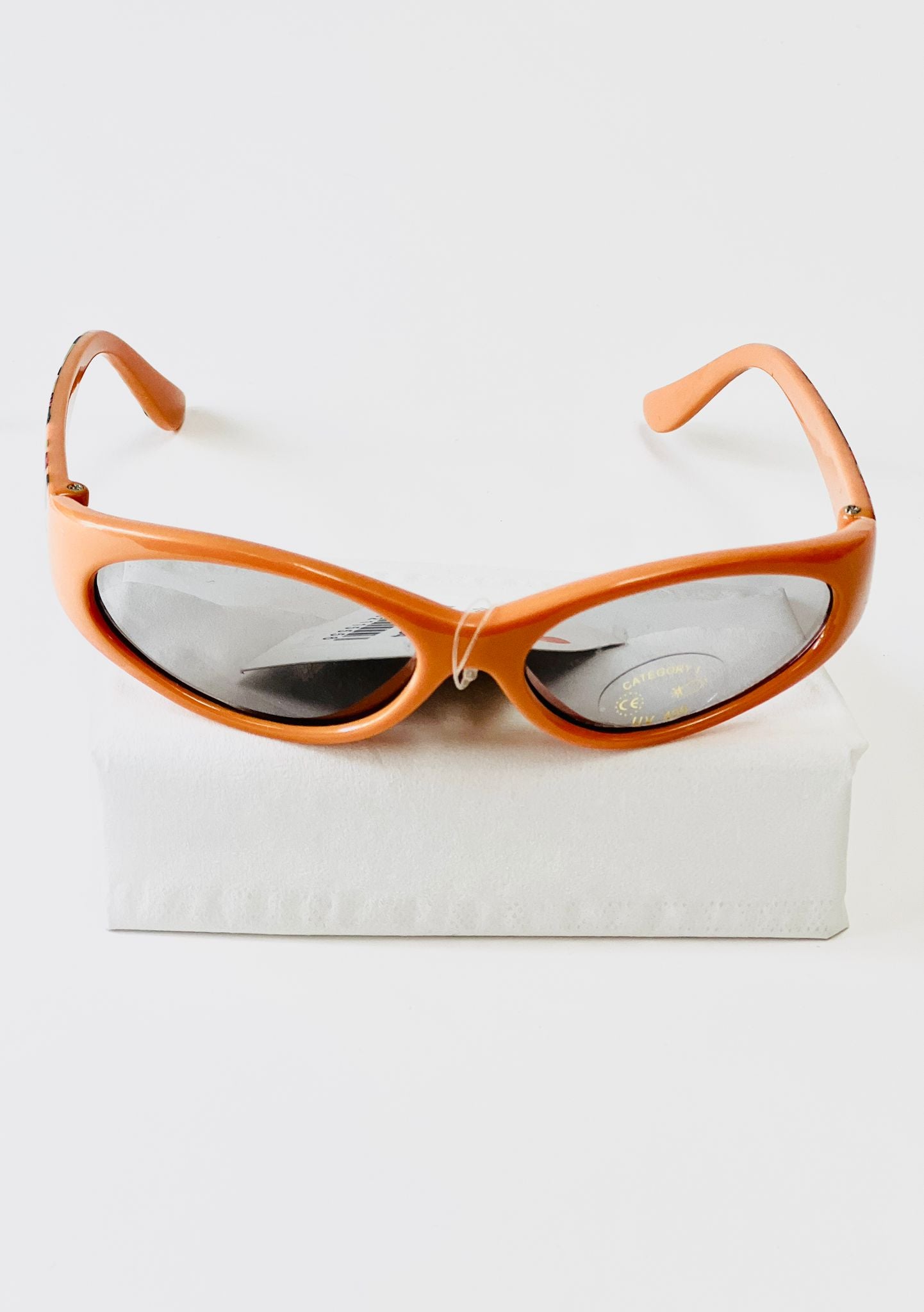 Børne solbriller UV - Orange med Mariehøne
