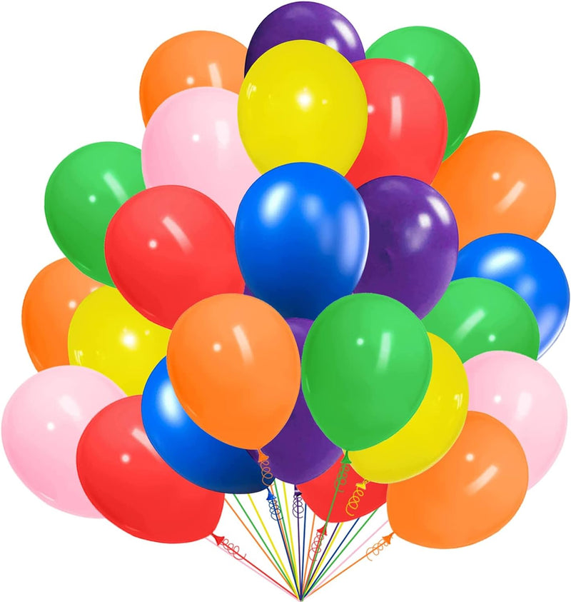 Partytime - 50 farvede balloner 10" - 25cm blandet