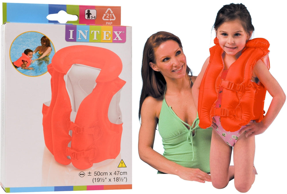 Intex - oppustelig Redningsvest, Intex Deluxe 3-6 år