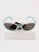 Børne solbriller UV - lyseblå med striber