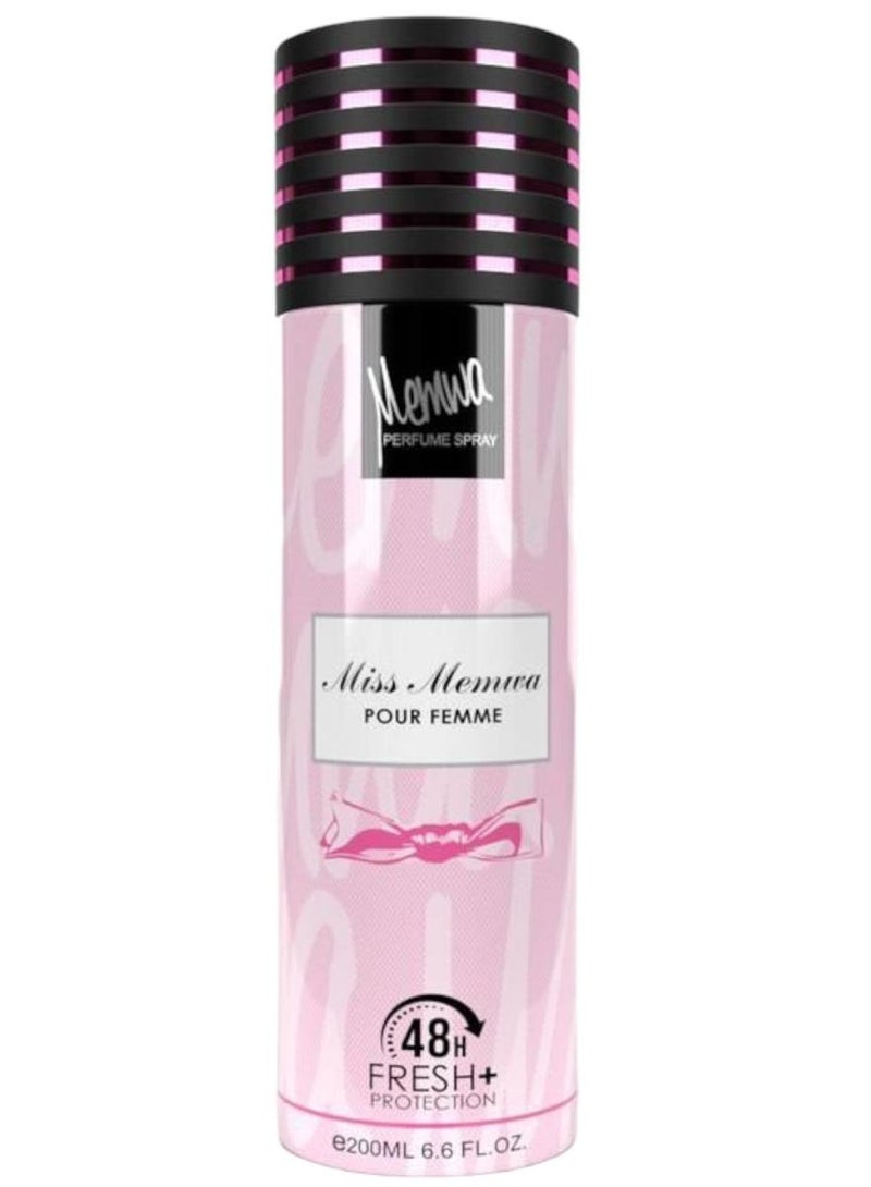 Deodorant / Parfume Spray 200ml 48h Memwa Miss Memwa Pour Femme