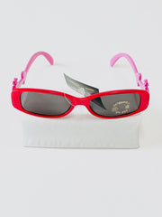 Børne solbriller UV - Pink & Rød med æble