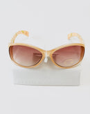 Børne solbriller UV - Orange klar med blomster