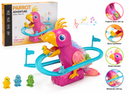 Parrot Adventure – Interaktiv papegøje med fuglebane, musik, lyd & LED-lys