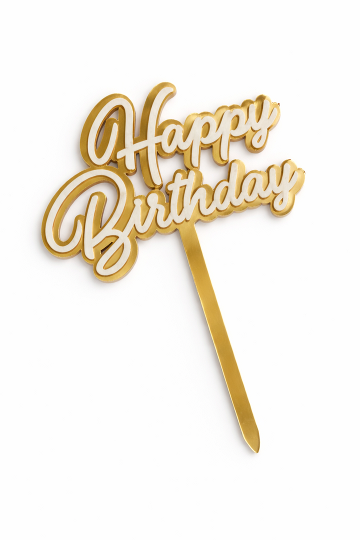 Happy Birthday kageskilt 13cm